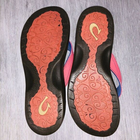 OluKai Punua Kia'i Beach Sandals Women's Size 8 Flip Flop Thongs Pink *FLAWS - Picture 9 of 15